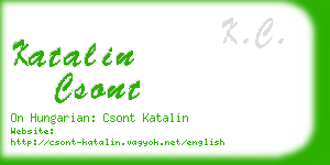 katalin csont business card